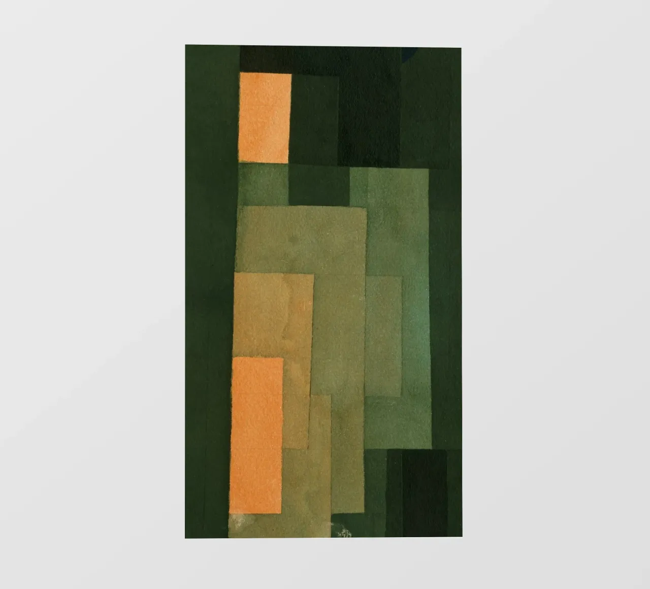 Paul Klee - Torre in arancione e verde telo in pvc da Timeless Artworks