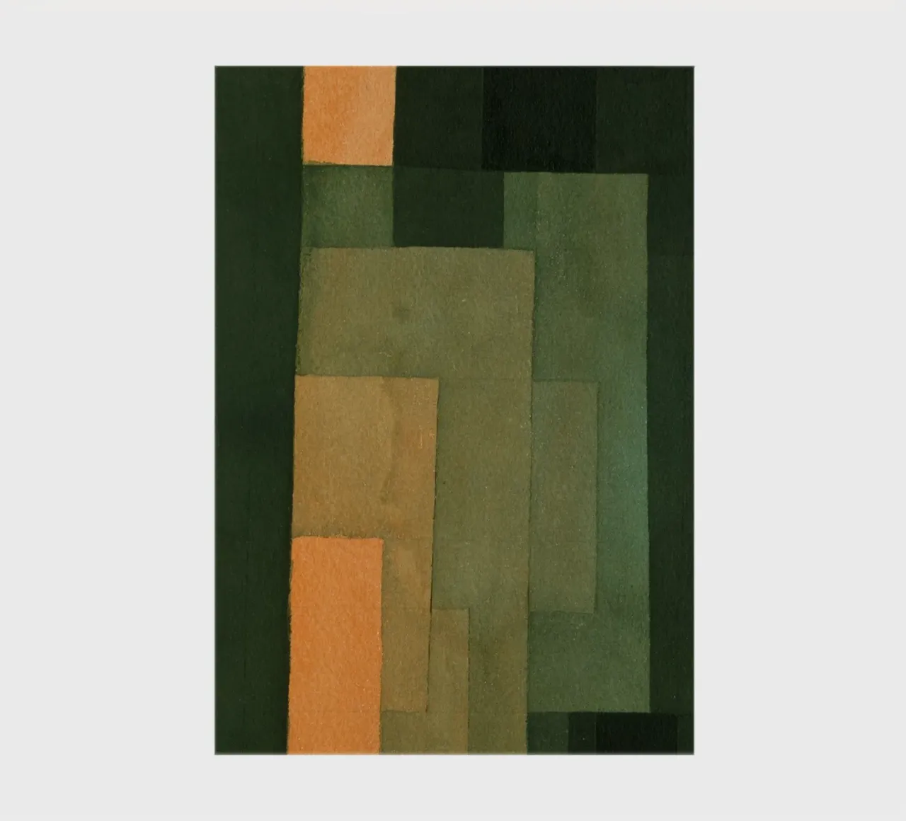 Paul Klee - Tower in Orange and Green notebook by Timeless Artworks