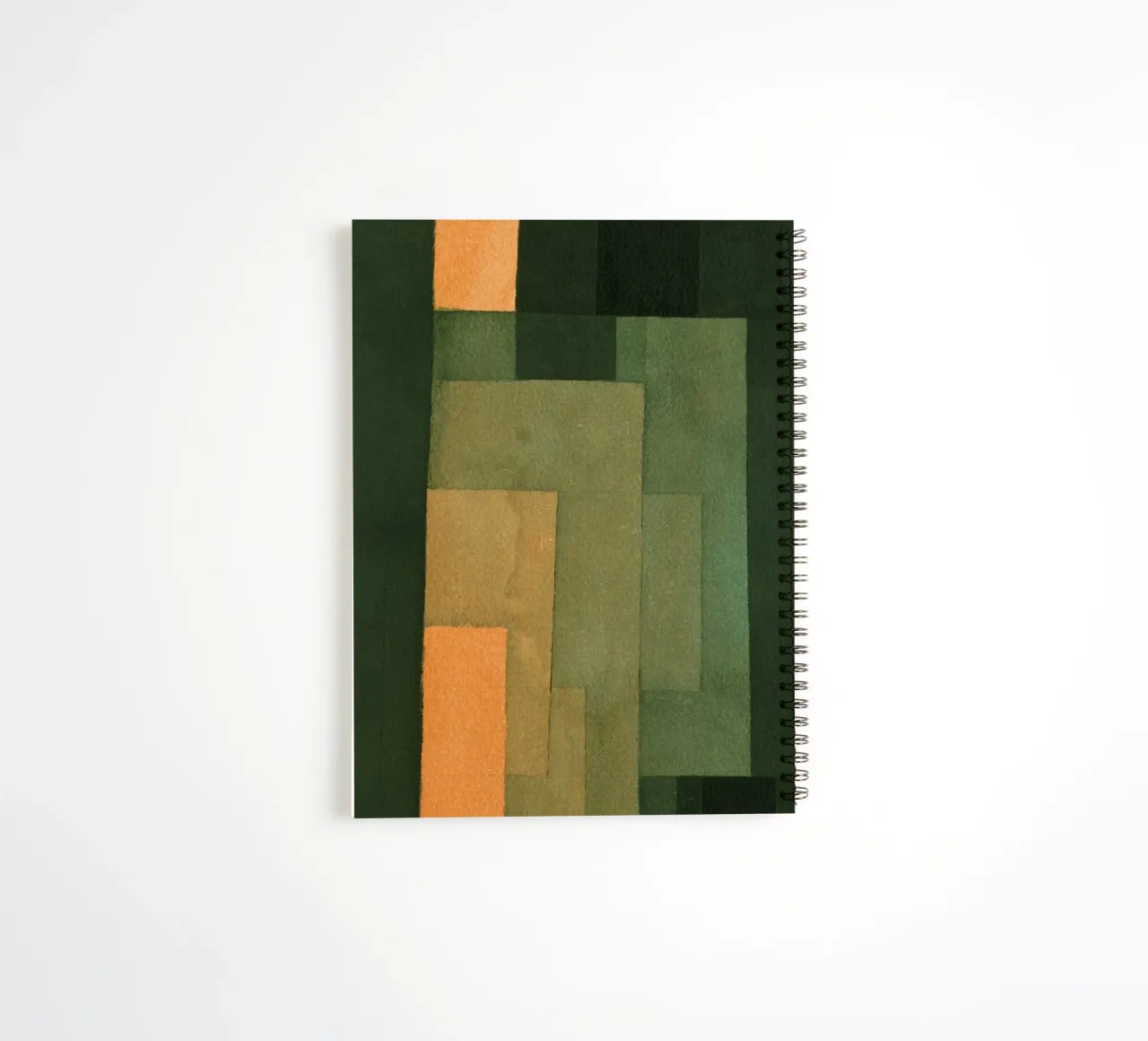 Paul Klee - Tower in Orange and Green spiral notebook by Timeless Artworks