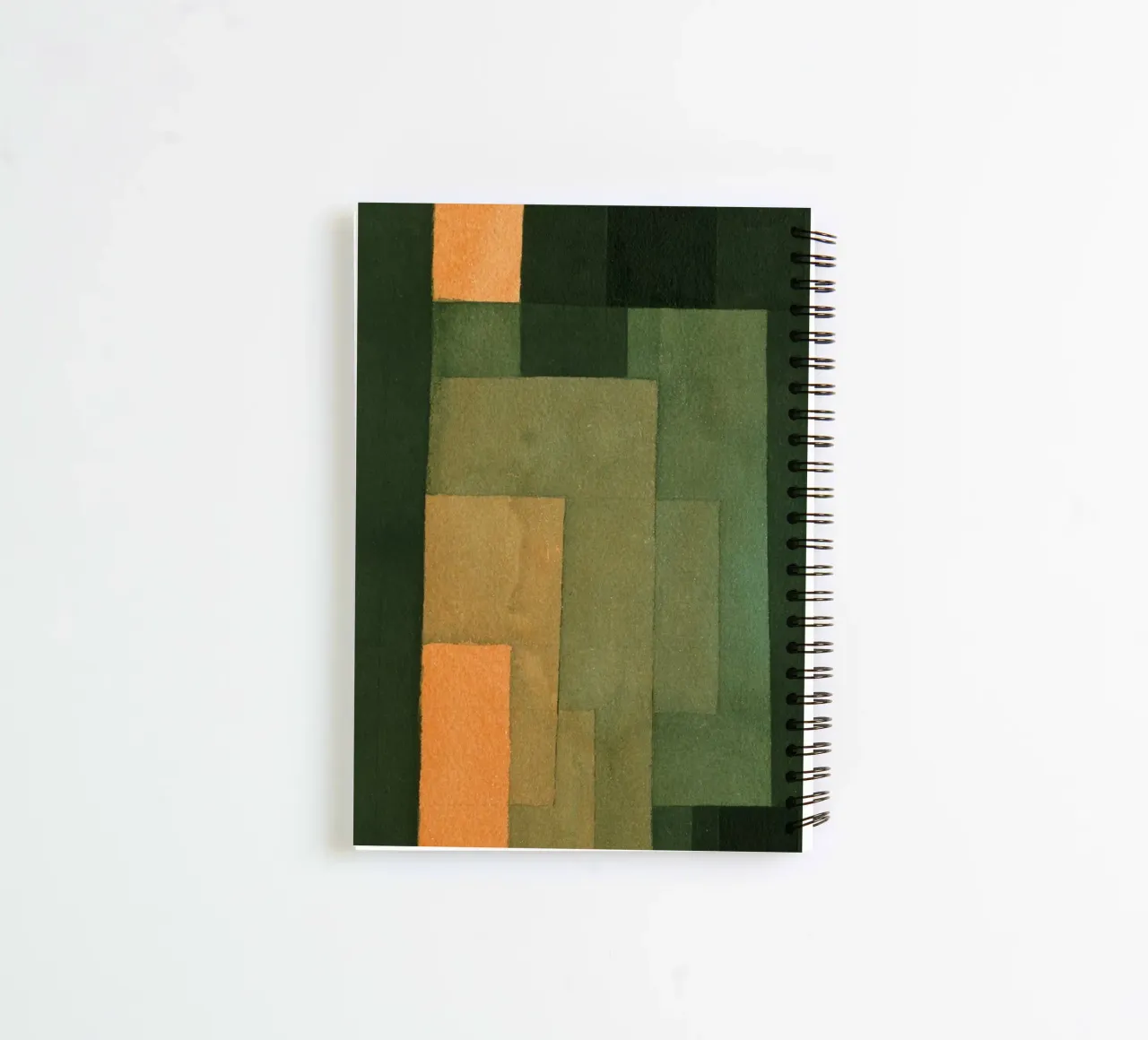 Paul Klee - Tower in Orange and Green spiral notebook by Timeless Artworks