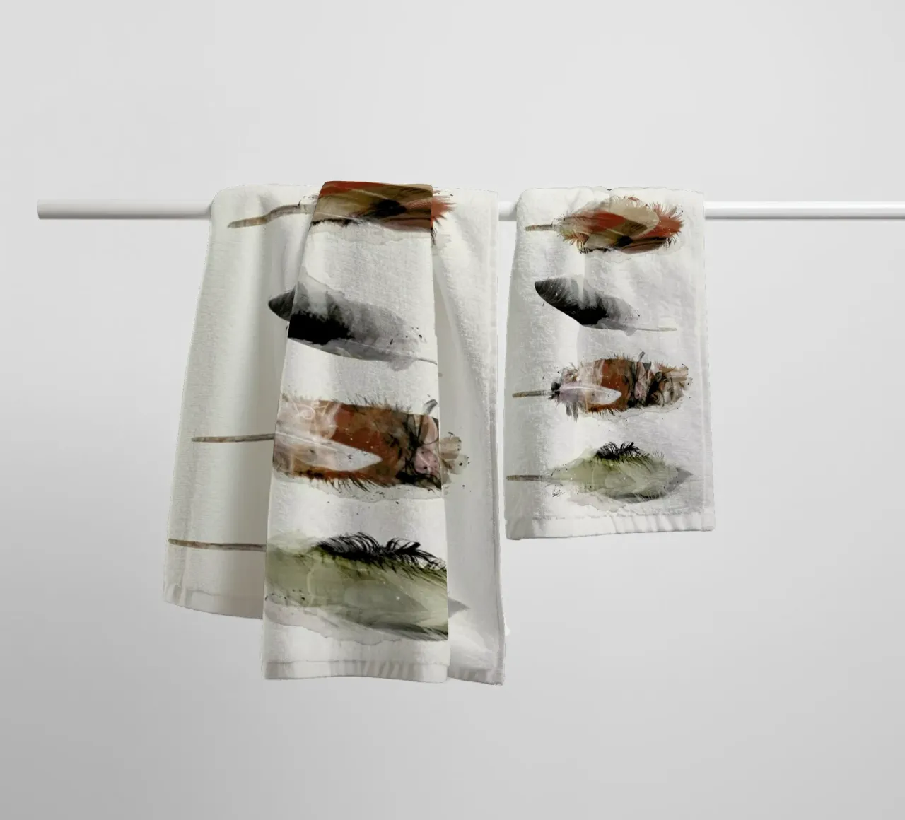 Free Fall Feathers asciugamano da bagno da Brian Buckley