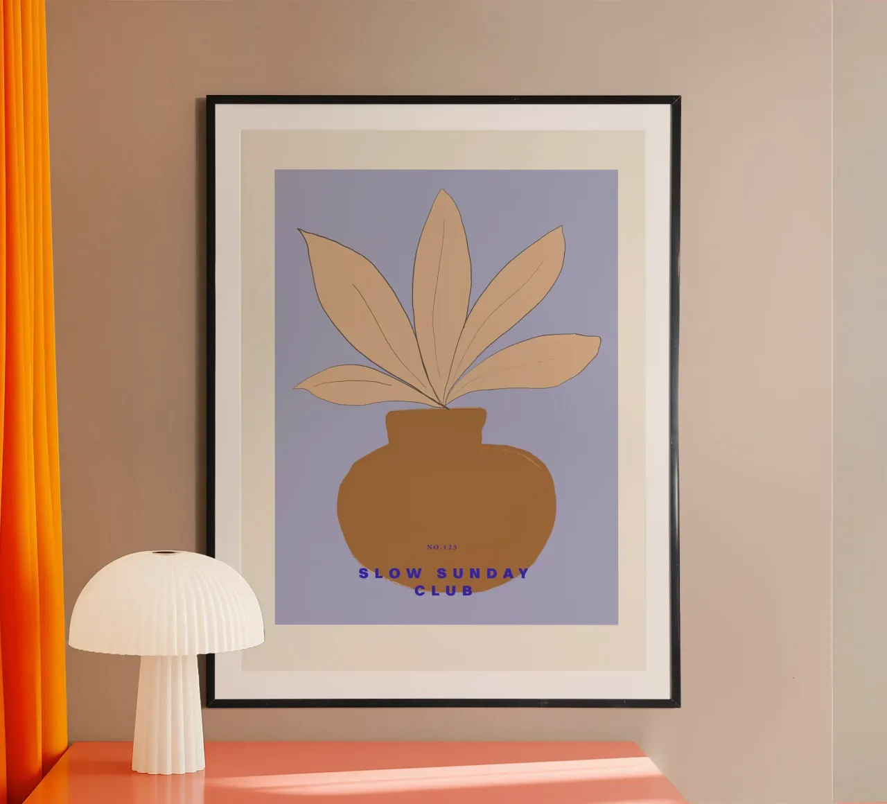 Slow Sunday poster con telaio in plastica da treechild