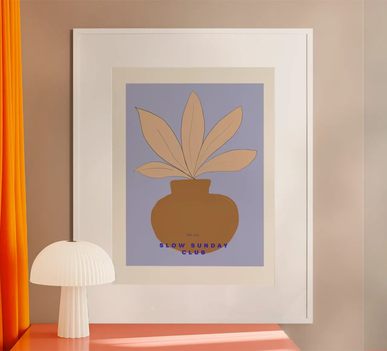 Slow Sunday poster con telaio in plastica da treechild
