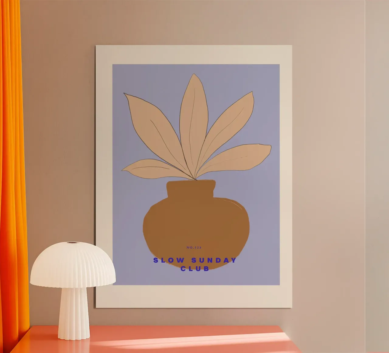 Slow Sunday poster con telaio in plastica da treechild
