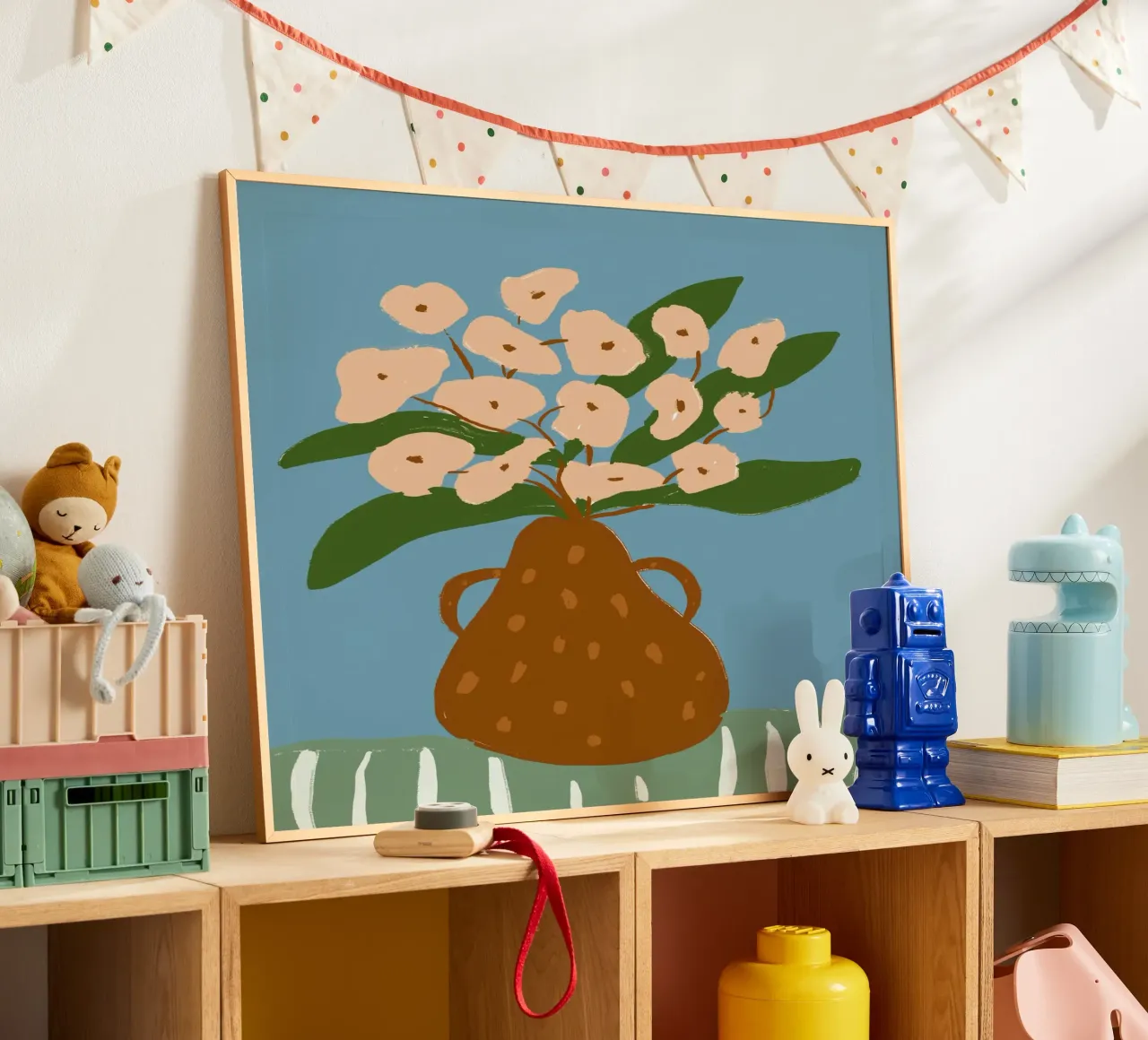 Pear Vase poster con telaio in alluminio da treechild