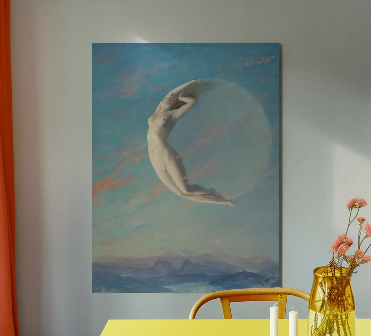 Selene - Bellezza mistica della notte alluminio dibond da Little Art Histories