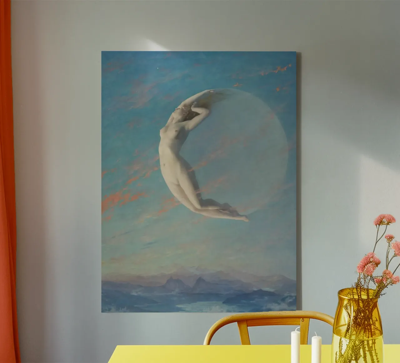 Selene - Bellezza mistica della notte tela con Cornice a cassetta da Little Art Histories