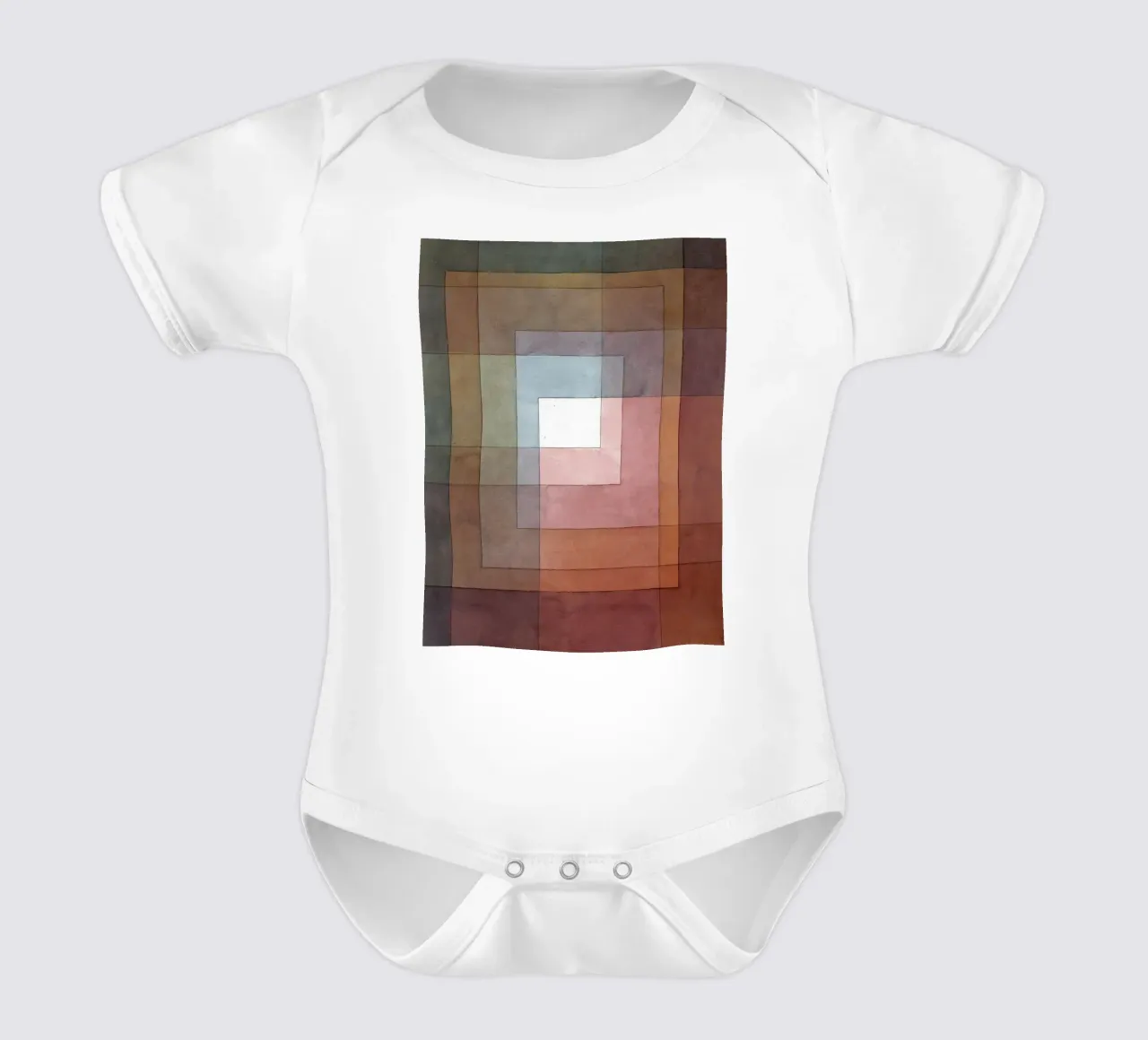 Paul Klee - Bianco colorato polifonicamente body neonato maniche corte da Timeless Artworks