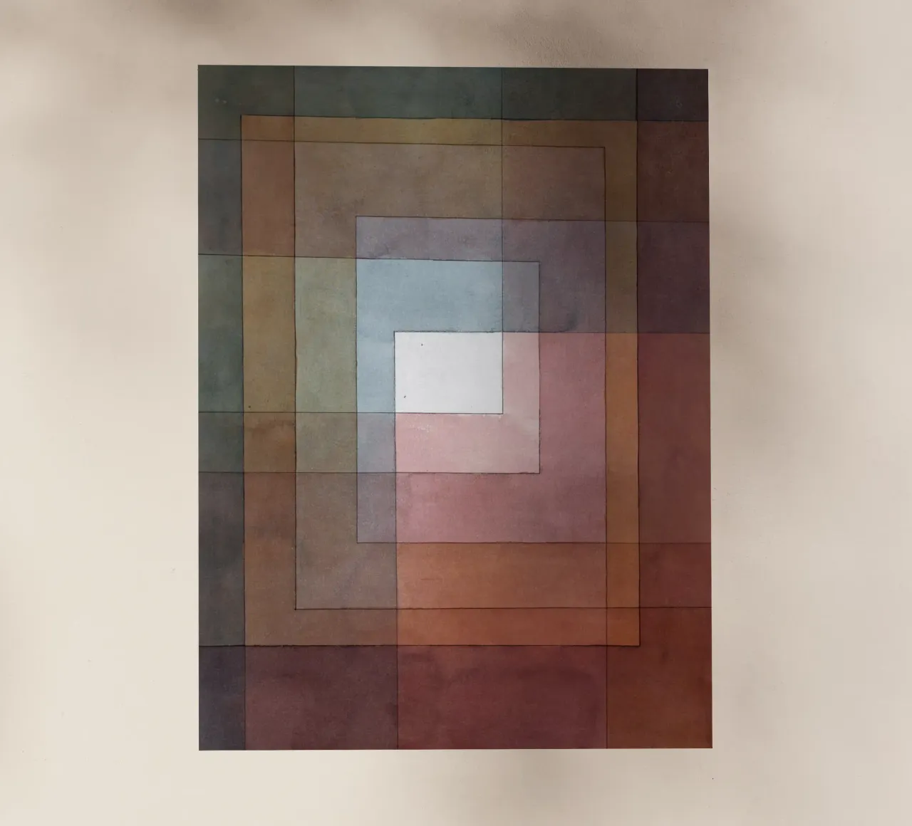 Paul Klee - Bianco colorato polifonicamente pellicola backlit da Timeless Artworks