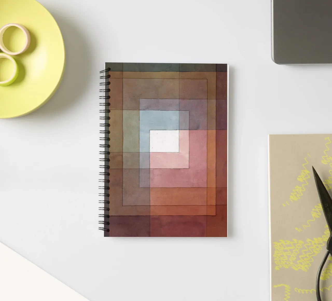 Paul Klee - Polyphonically coloured white spiral notebook by Timeless Artworks