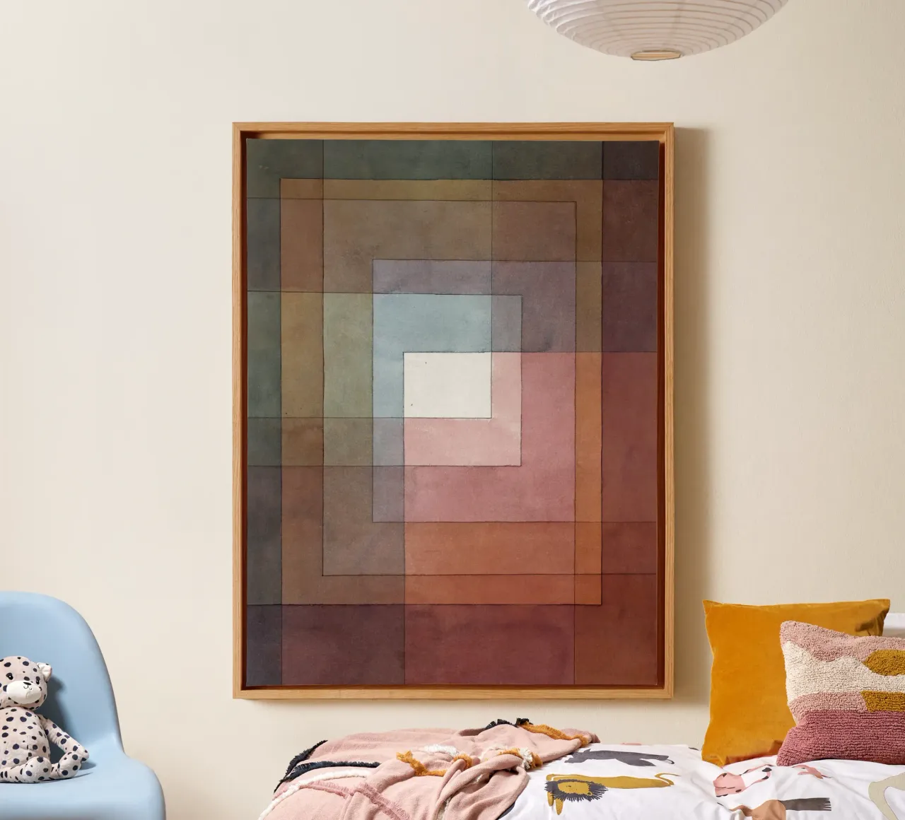 Paul Klee - Polyfoon gekleurd wit canvas met Baklijst van Timeless Artworks