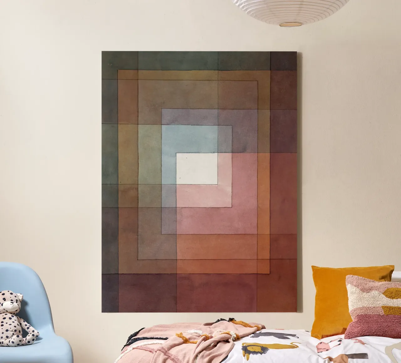 Paul Klee - Polyfoon gekleurd wit canvas met Baklijst van Timeless Artworks