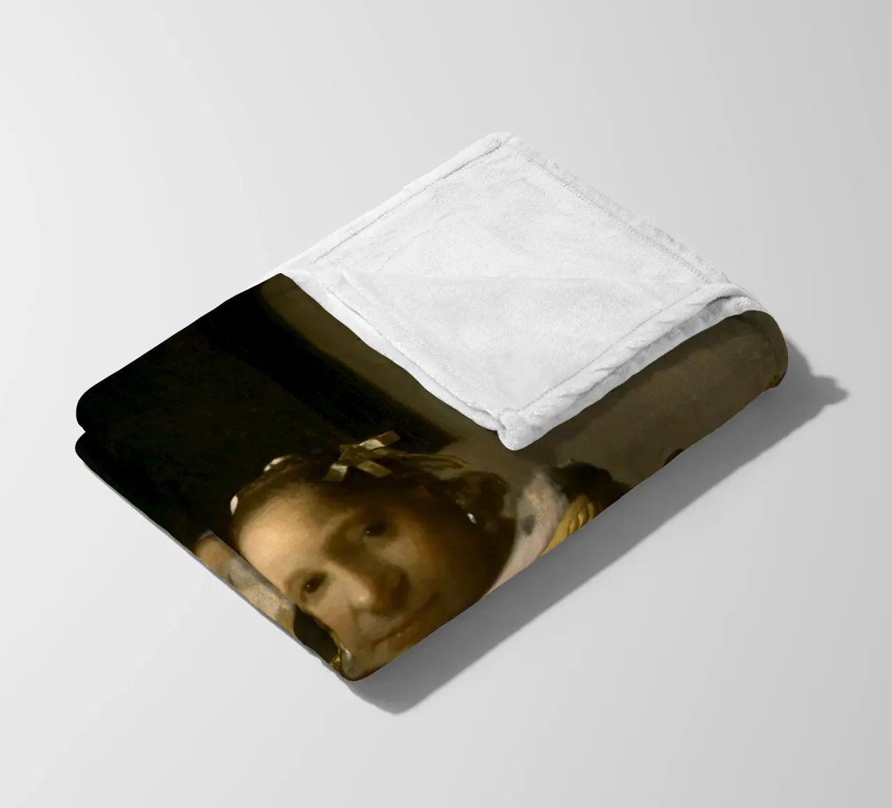 The Letter Writer in Yellow - Timeless elegance by Vermeer fleece blanket by Little Art Histories
