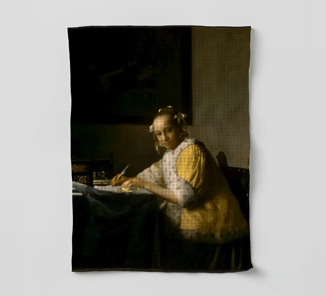 La correspondante en jaune - L'élégance intemporelle de Vermeer torchon de Little Art Histories