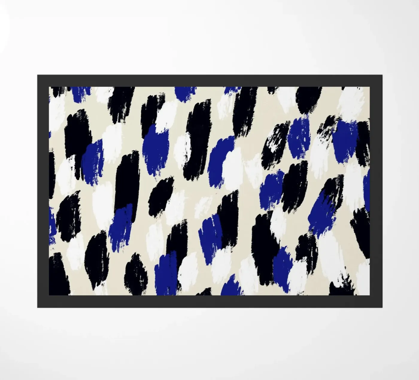 Pattern Blue Black White doormat by treechild