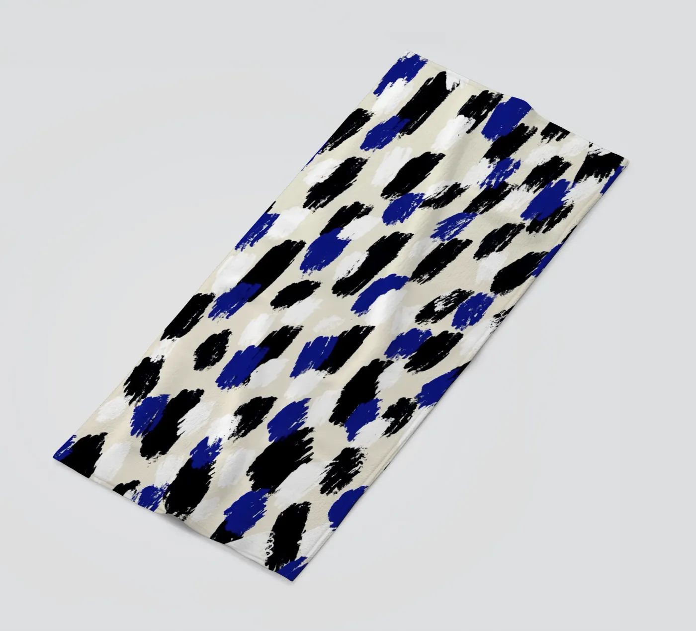 Pattern Blue Black White telo mare da treechild