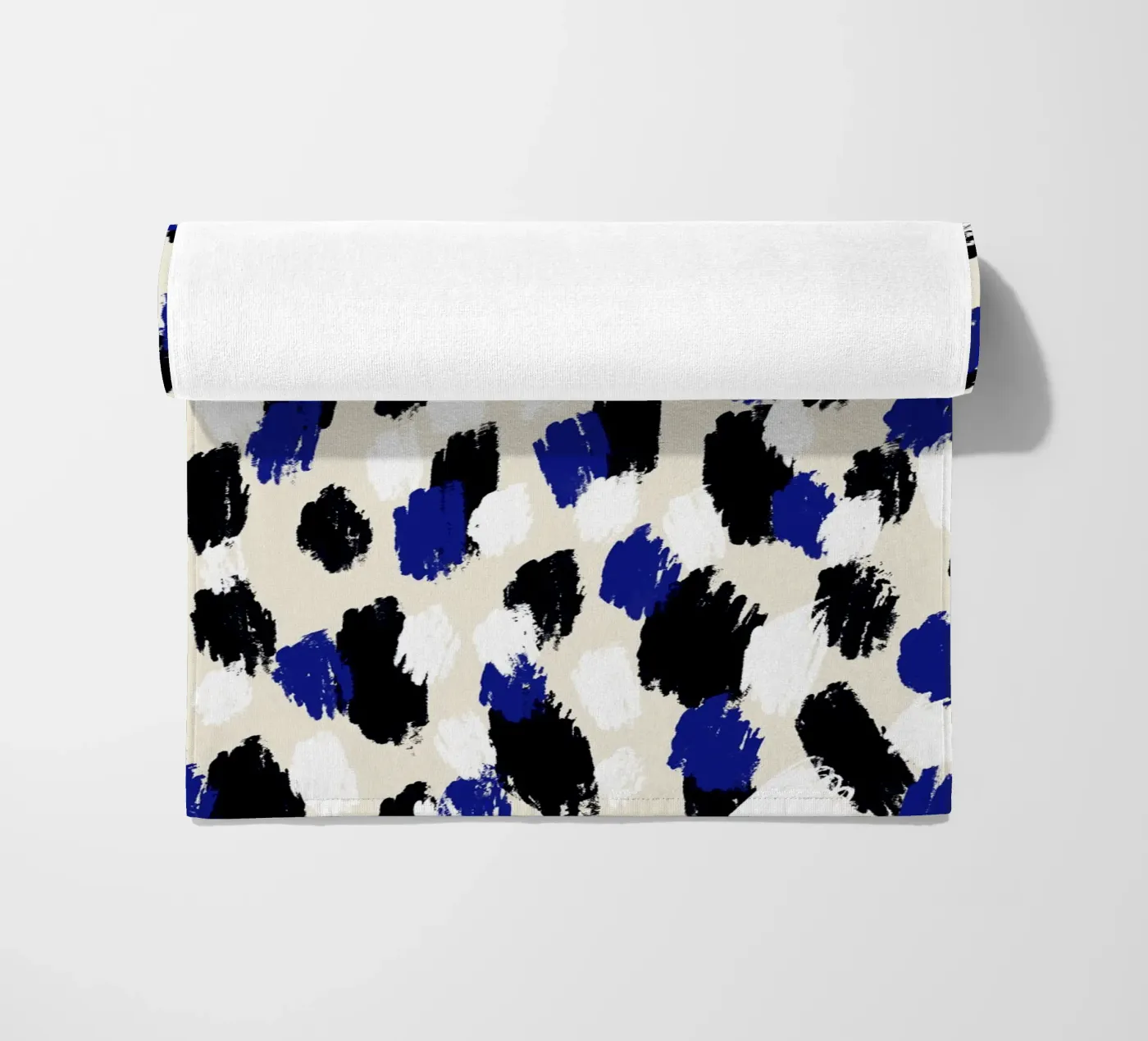 Pattern Blue Black White telo mare da treechild
