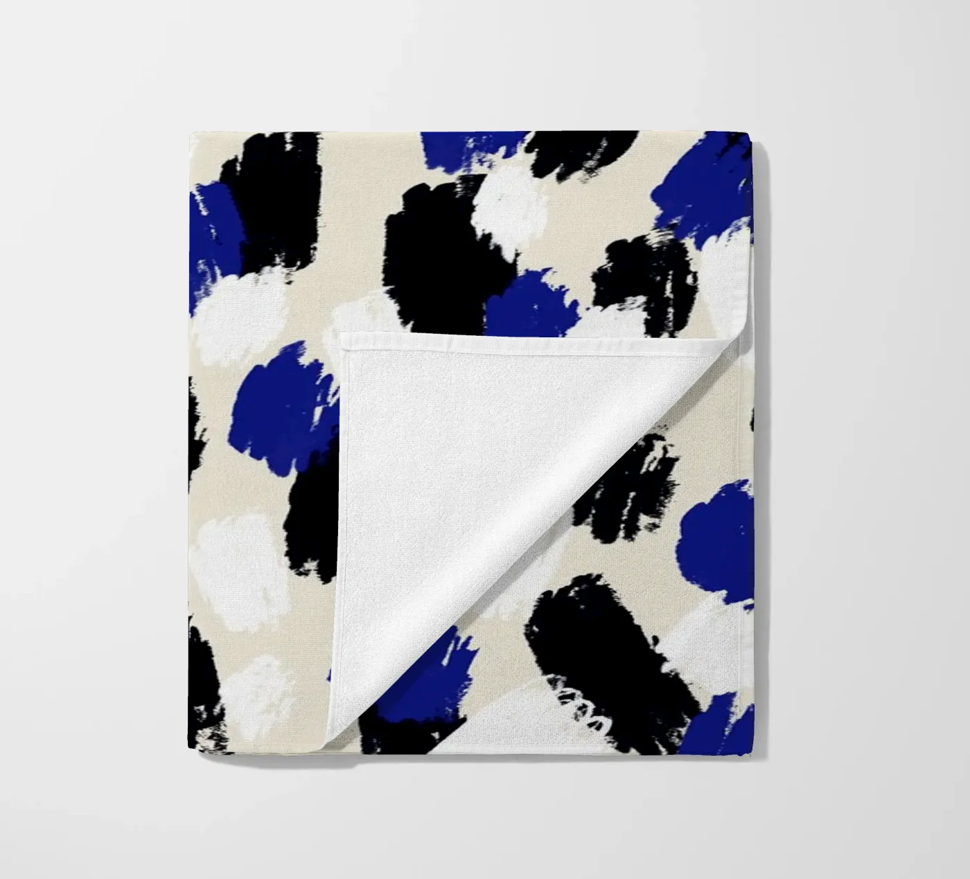 Pattern Blue Black White telo mare da treechild