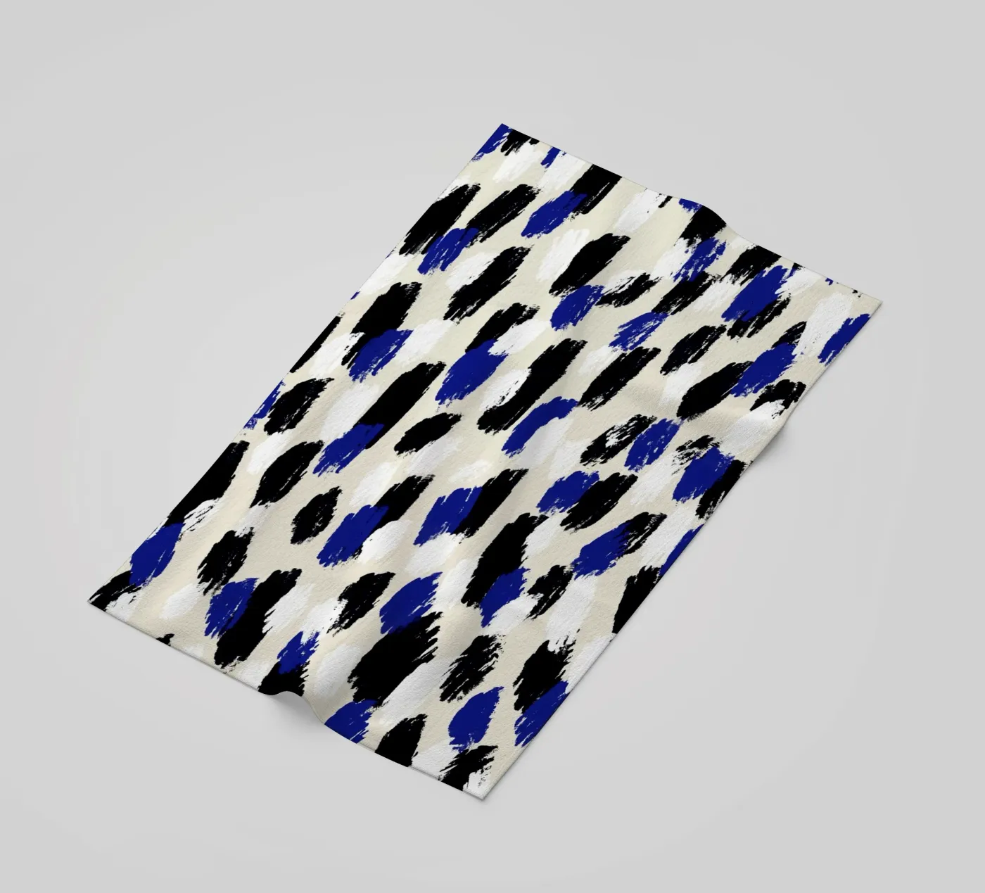 Pattern Blue Black White telo mare da treechild
