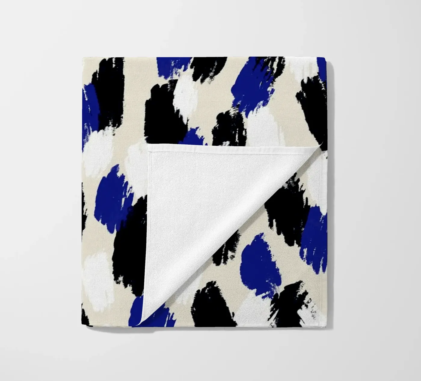 Pattern Blue Black White telo mare da treechild