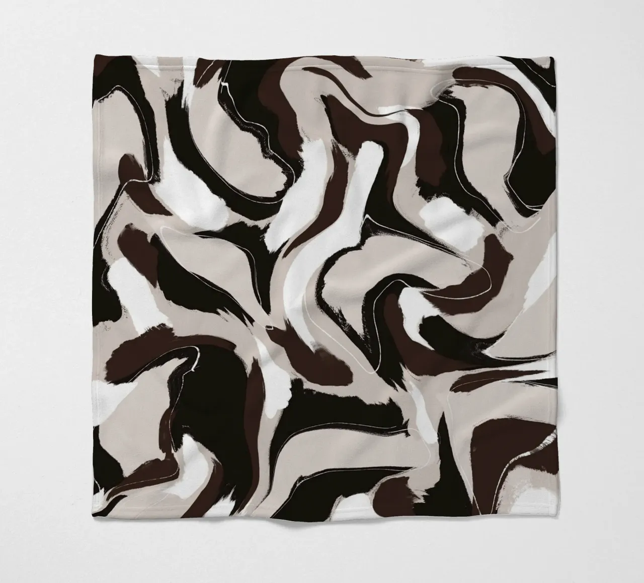 Pattern Brown White Fleecedecke von treechild