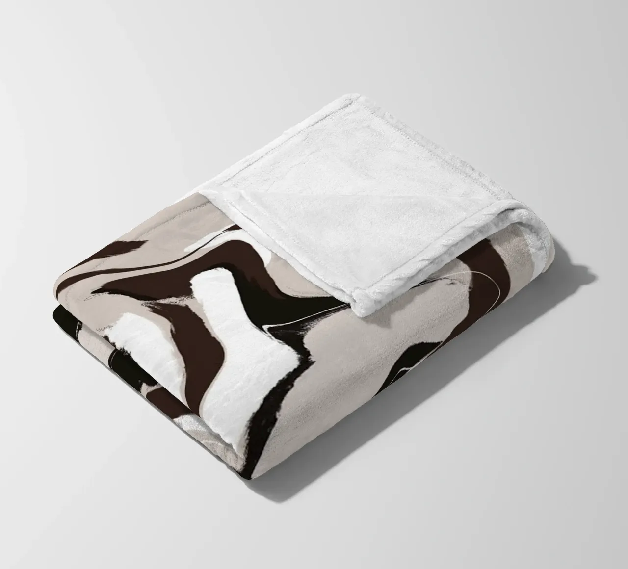 Pattern Brown White Fleecedecke von treechild