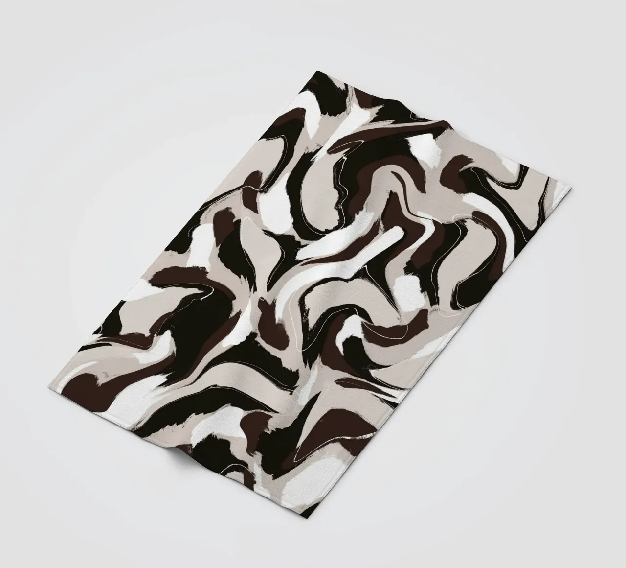 Pattern Brown White Fleecedecke von treechild