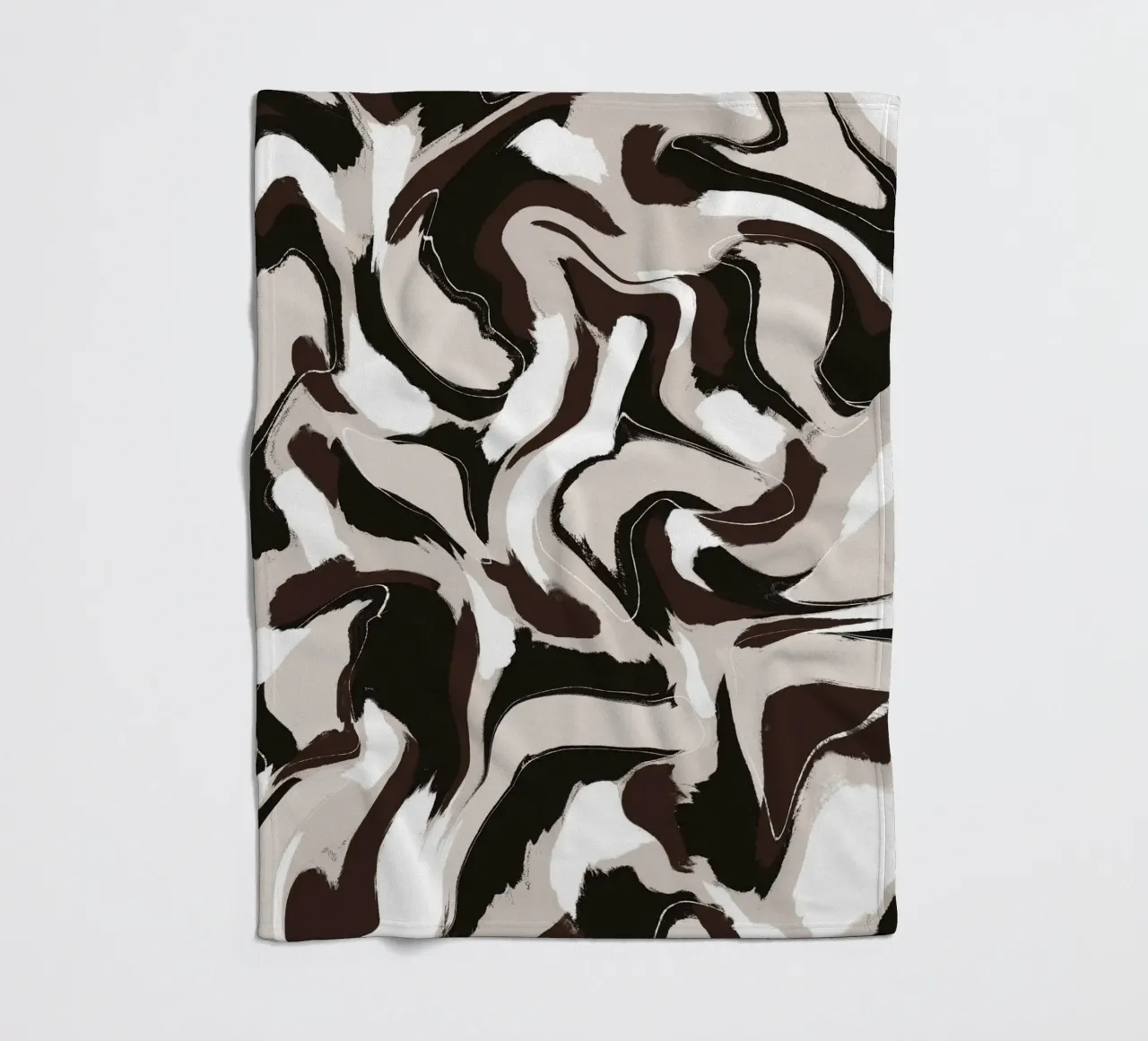 Pattern Brown White Fleecedecke von treechild
