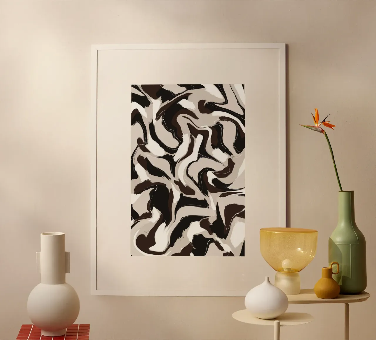 Pattern Brown White poster da treechild