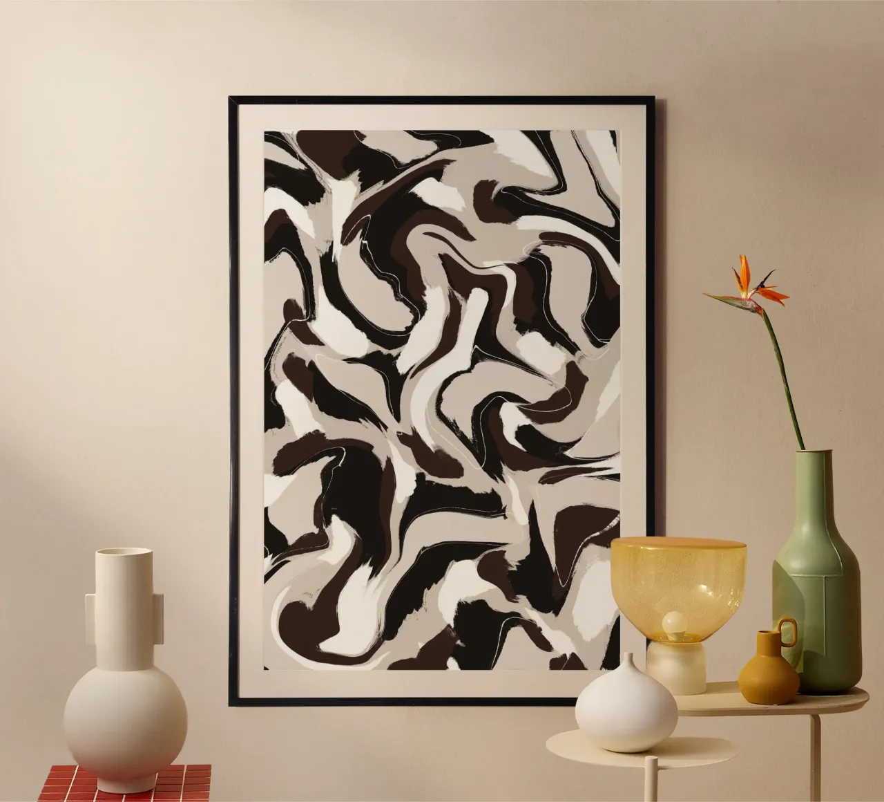 Pattern Brown White poster da treechild