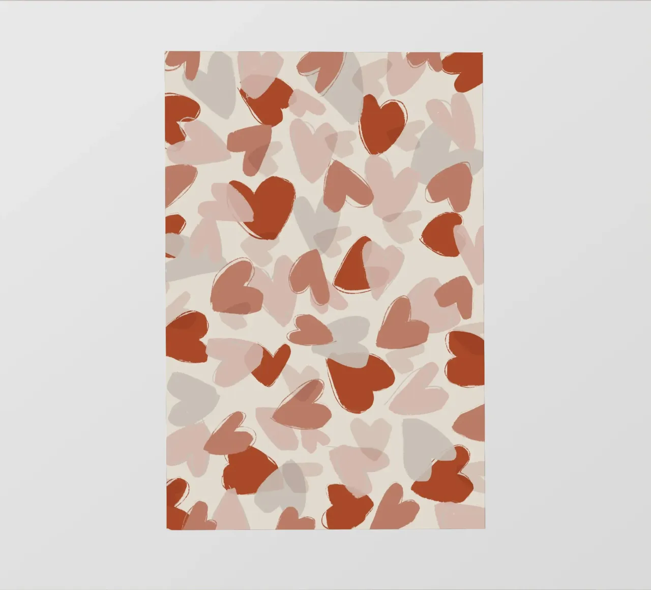 Pastel Hearts Pattern pellicola backlit da treechild