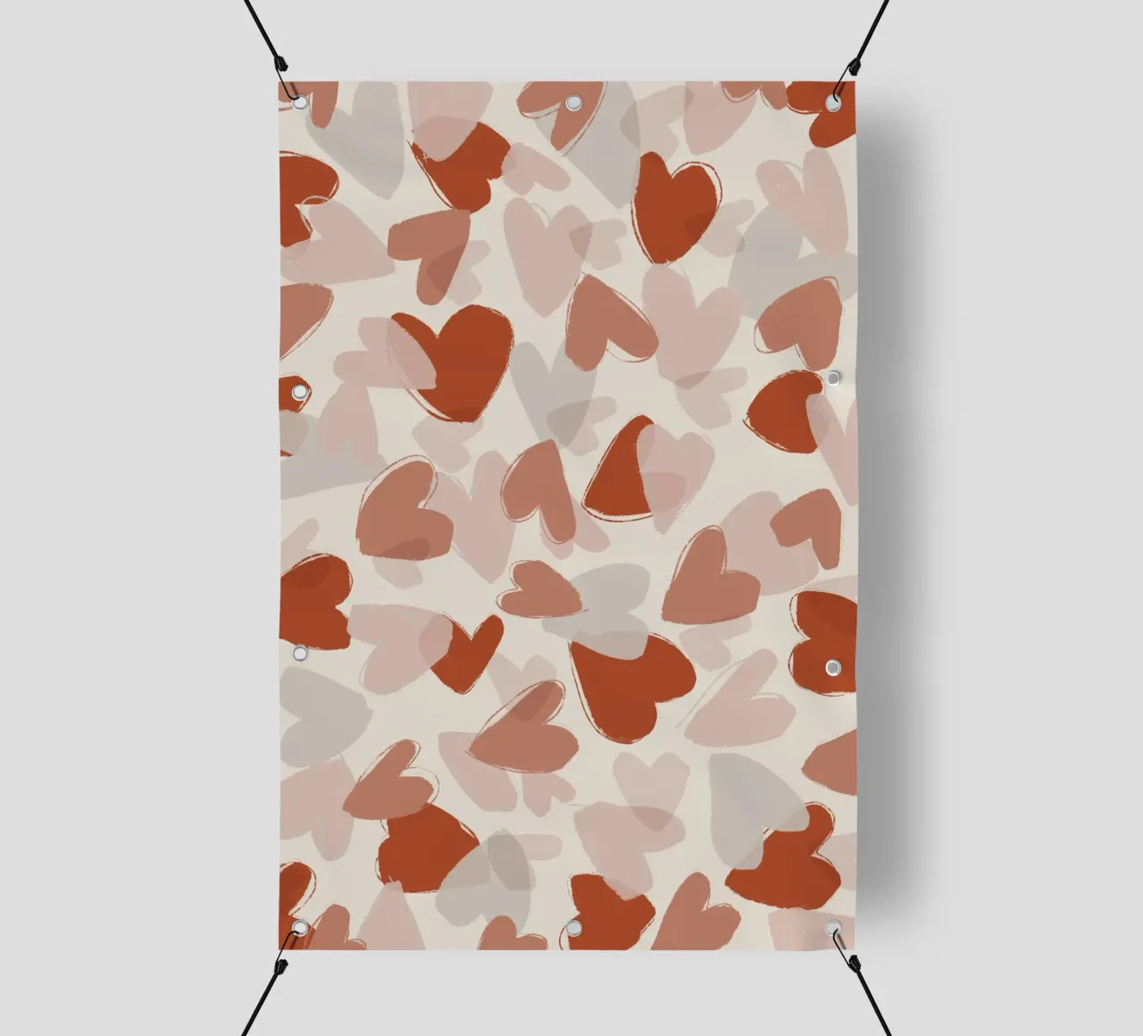 Pastel Hearts Pattern pvc cover by treechild