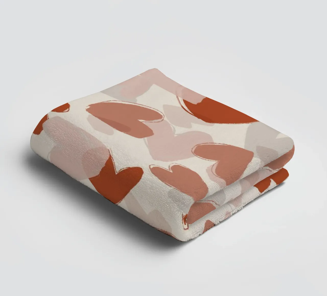 Pastel Hearts Pattern asciugamano da bagno da treechild
