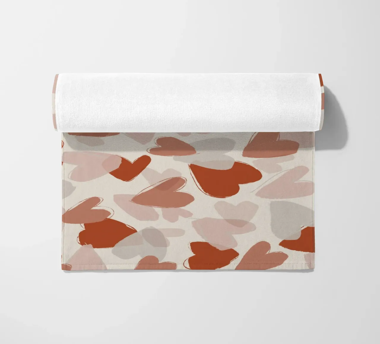 Pastel Hearts Pattern telo mare da treechild