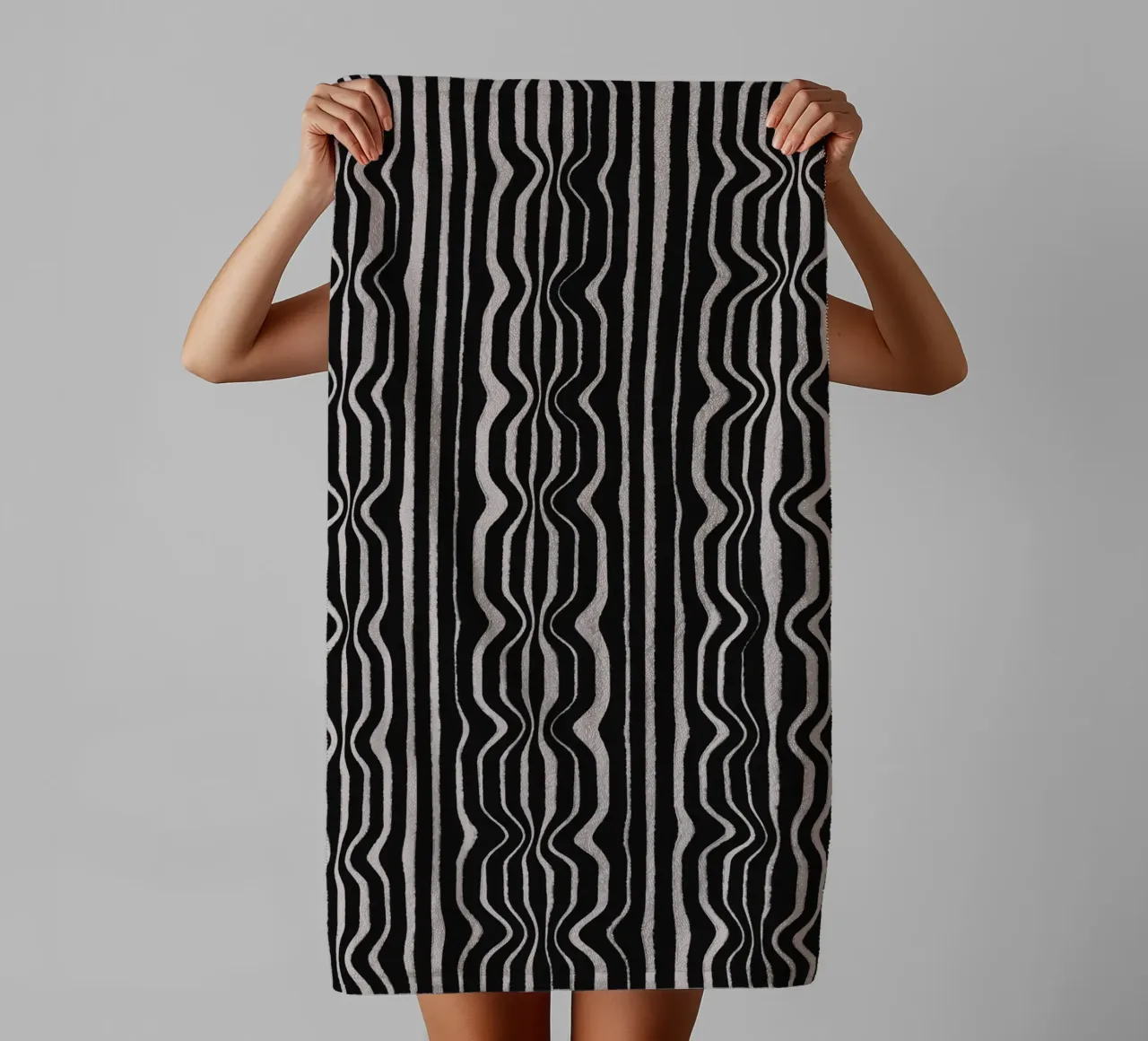 Black And White Pattern asciugamano da bagno da treechild