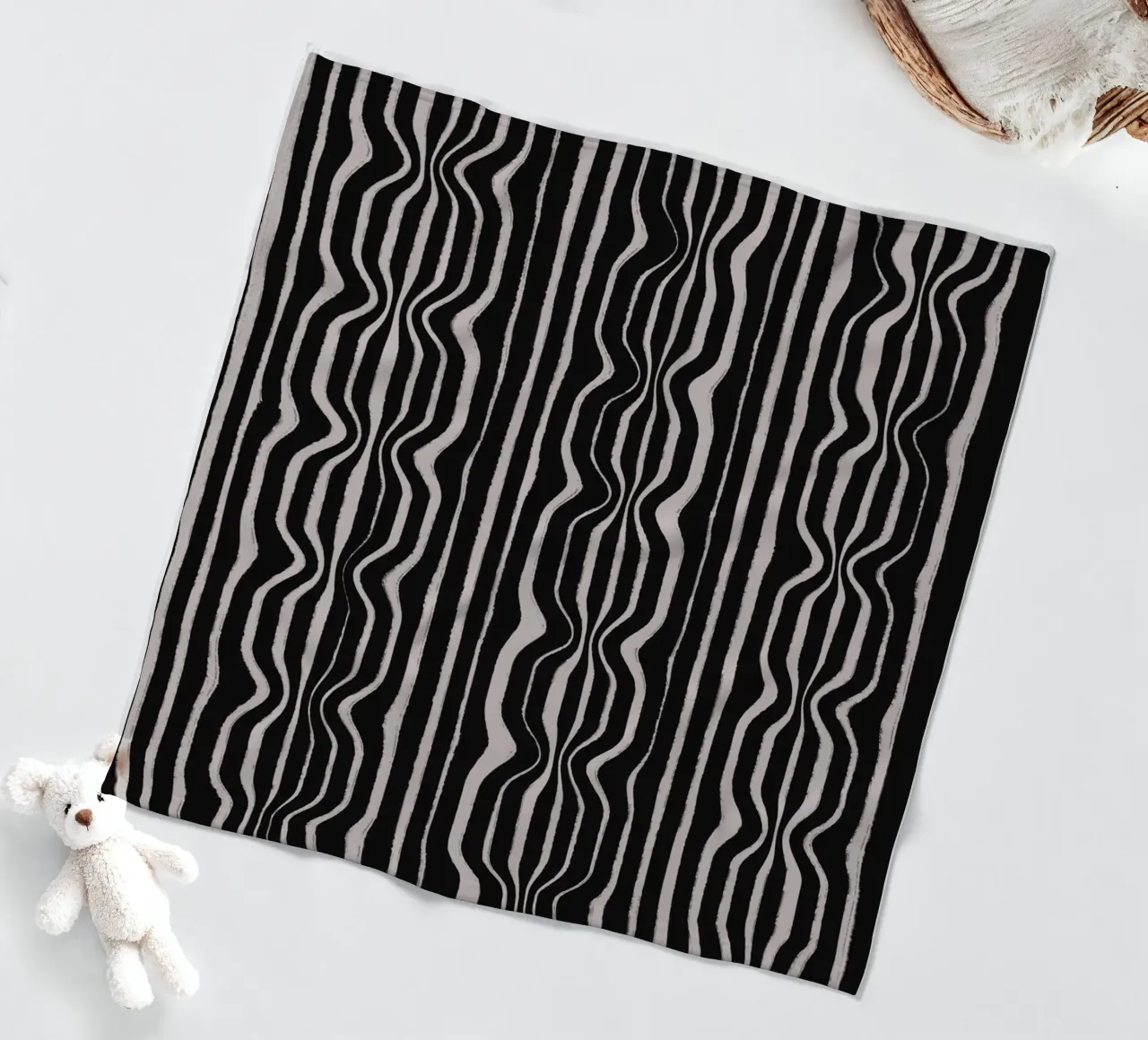 Black And White Pattern manta de franela de treechild