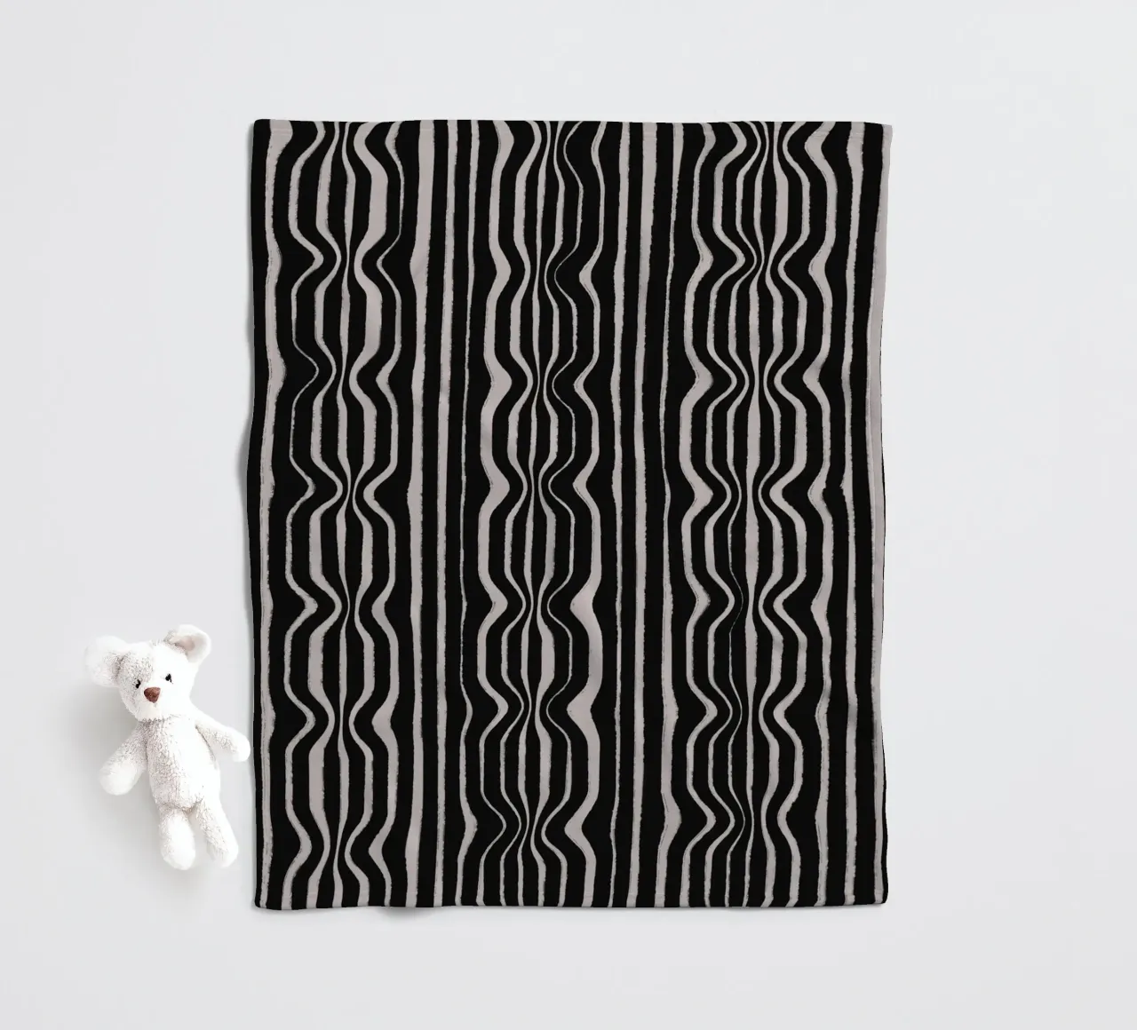Black And White Pattern manta de franela de treechild