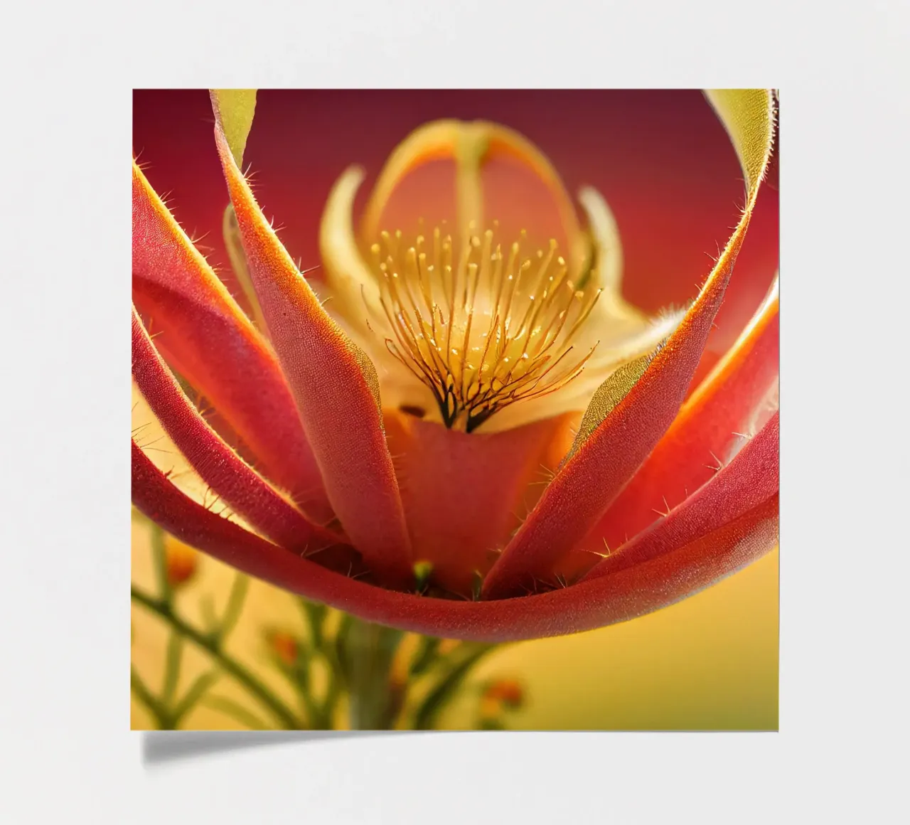 Macro fleur de pavot mexicain planche autocollant de Bold Blooms