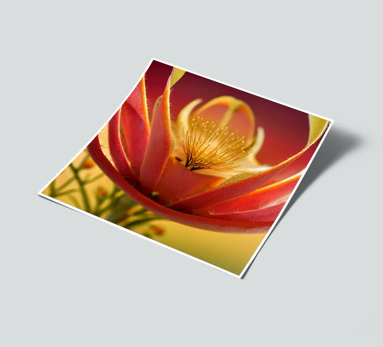 Macro fleur de pavot mexicain planche autocollant de Bold Blooms