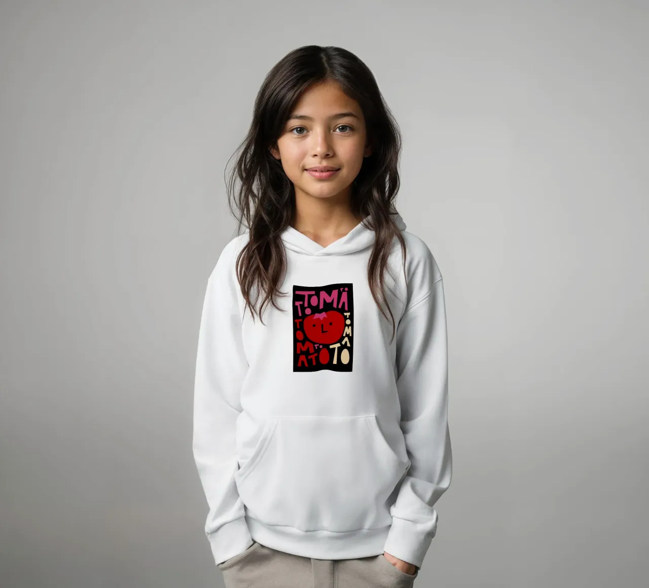 Tomaat Tomaat kinder hoodie van Fox & Velvet