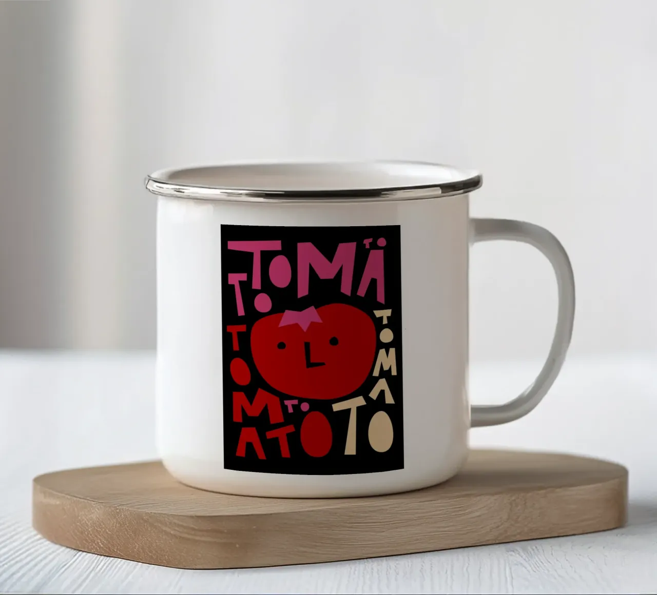 Tomato Tomato tazza in smalto da Fox & Velvet