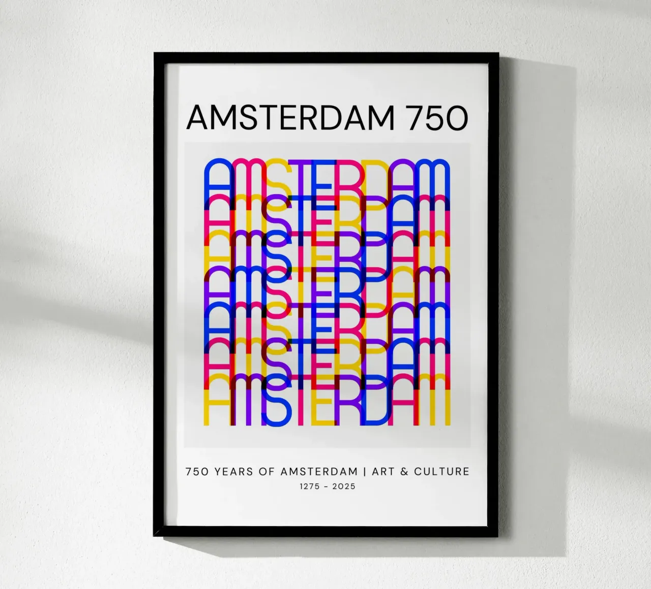 Amsterdam 750 – #7 – Electric Pulse Edition poster con telaio in plastica da Hightown Design