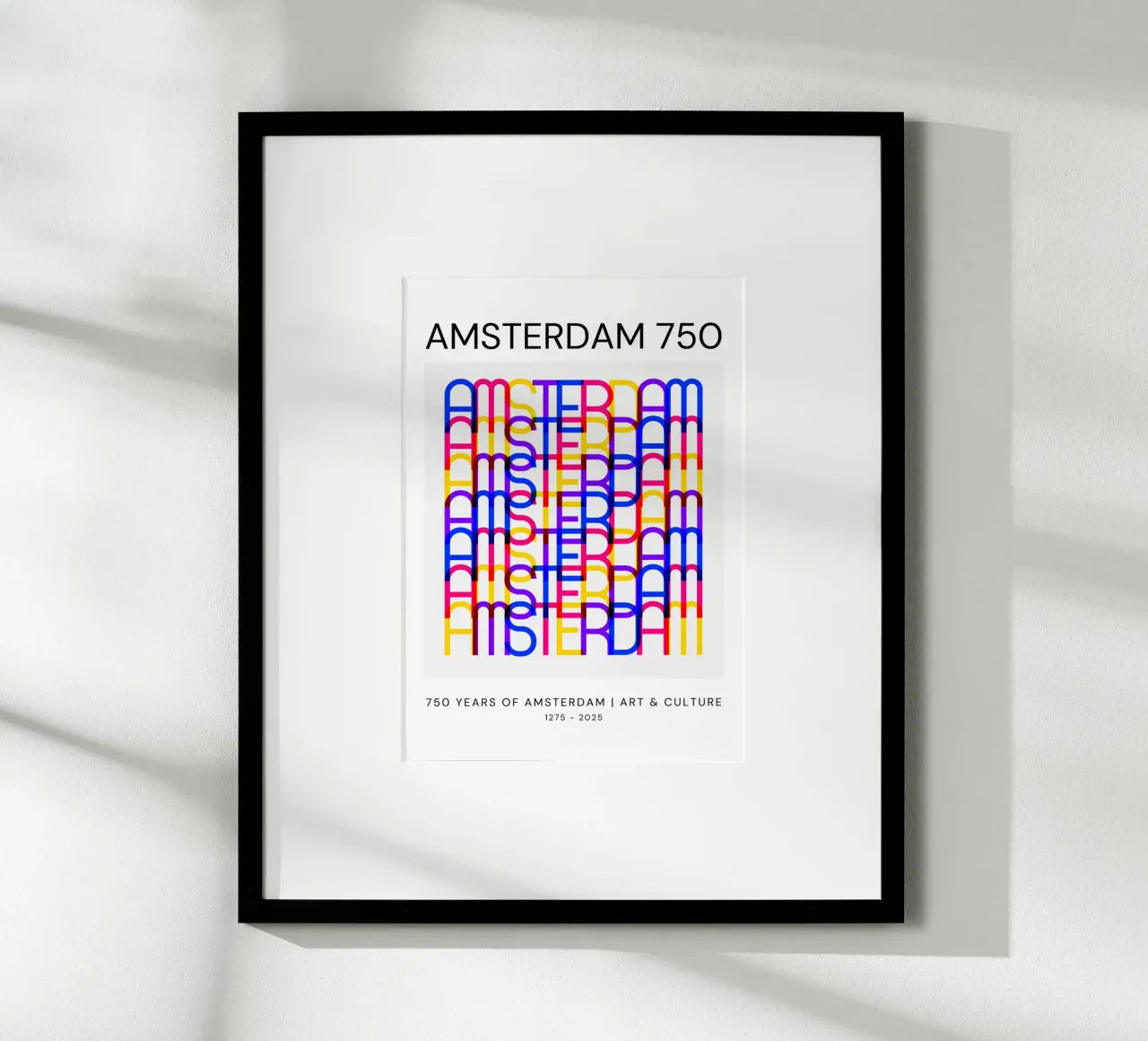 Amsterdam 750 – #7 – Electric Pulse Edition poster con telaio in plastica da Hightown Design