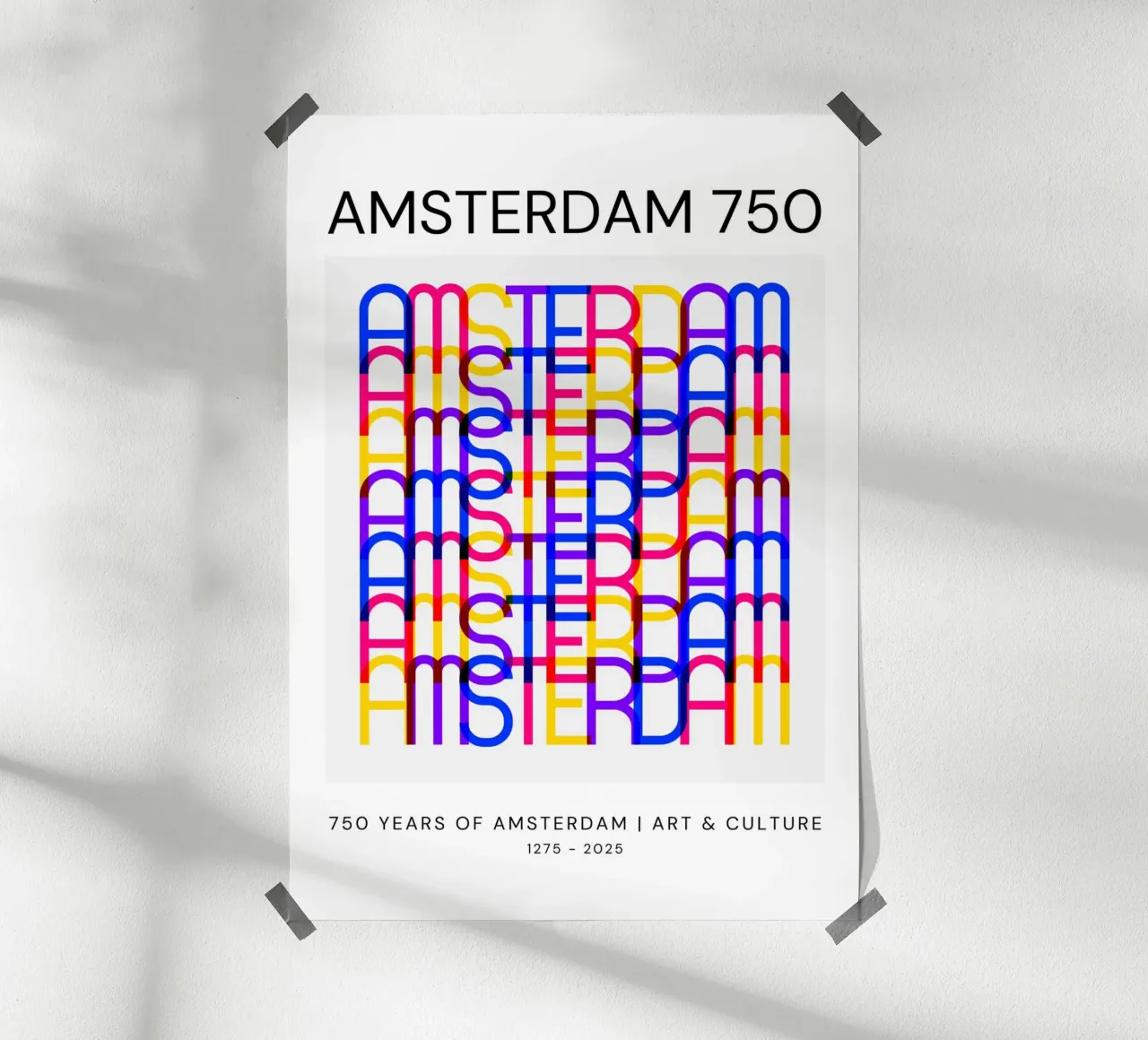 Amsterdam 750 – #7 – Electric Pulse Edition poster con telaio in plastica da Hightown Design