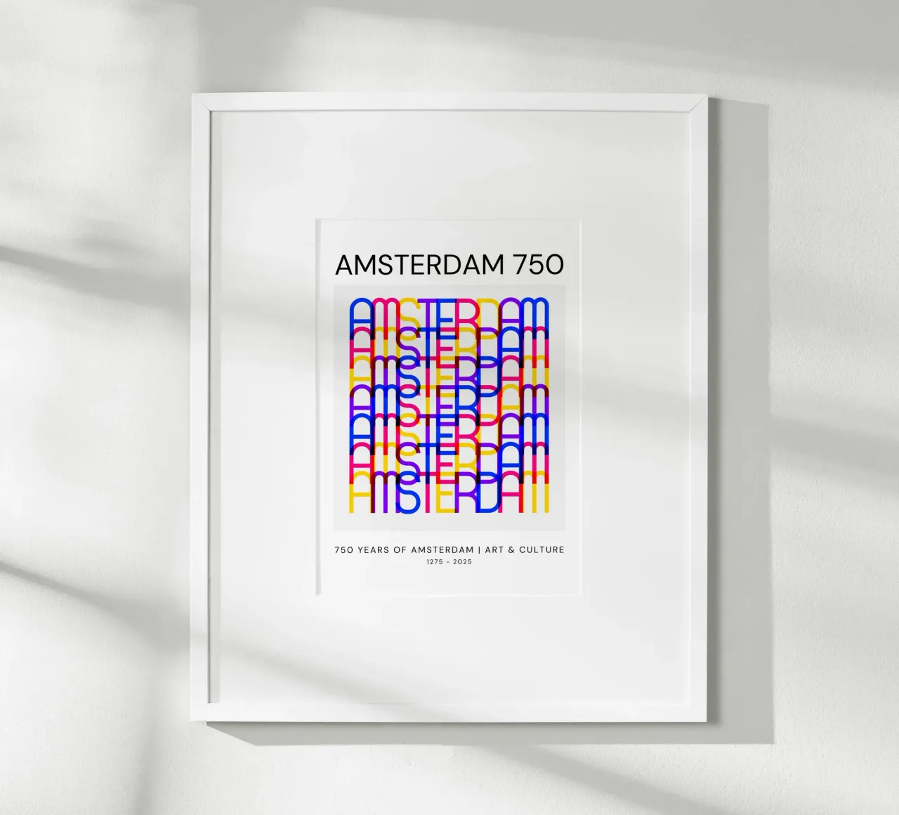 Amsterdam 750 – #7 – Electric Pulse Edition poster con telaio in plastica da Hightown Design