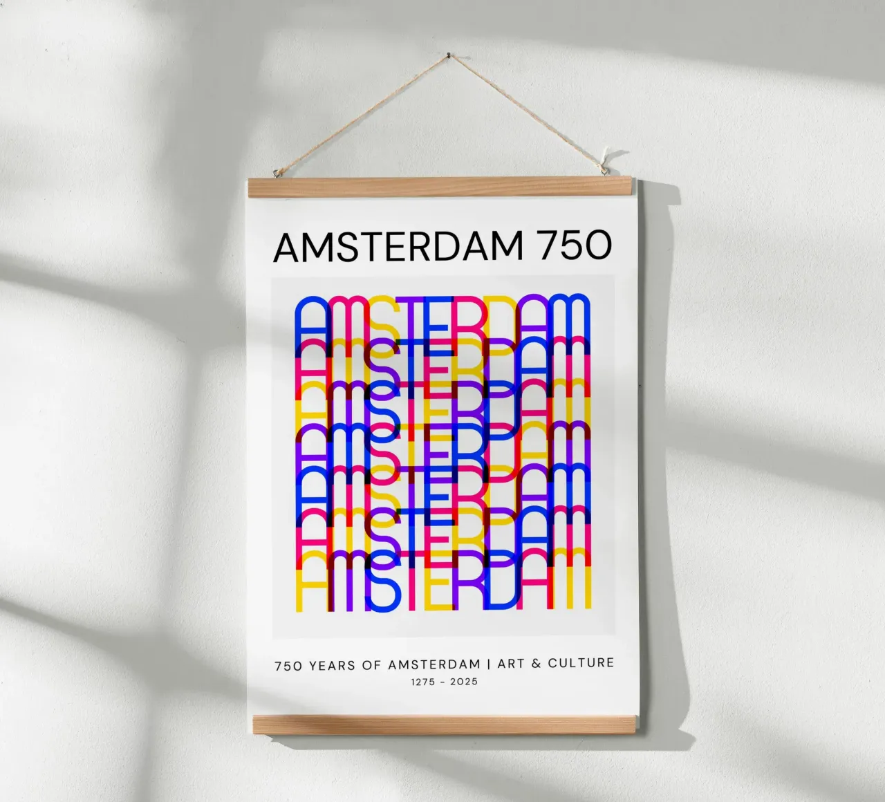 Amsterdam 750 – #7 – Electric Pulse Edition poster con telaio in plastica da Hightown Design