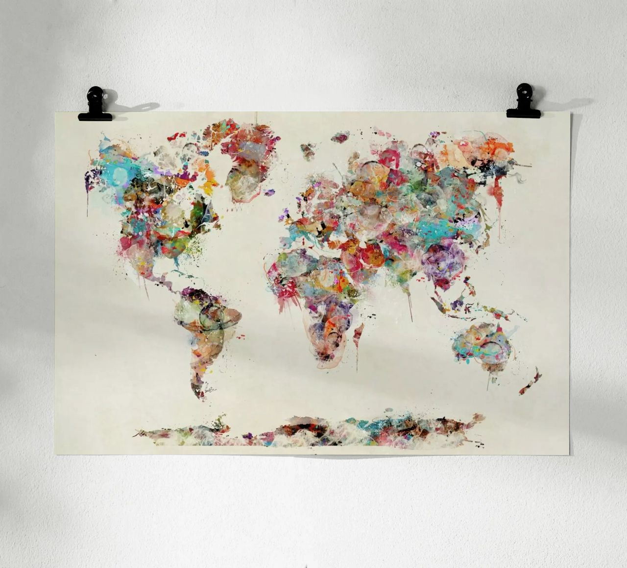 World Map Watercolor poster by Brian Buckley