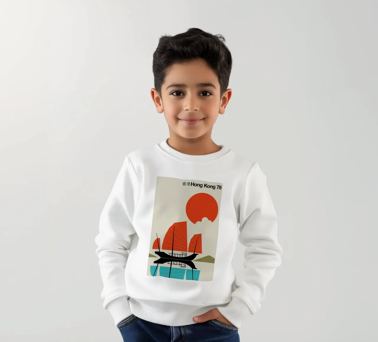 Hong Kong 78 kids sweatshirt by Bo Lundberg