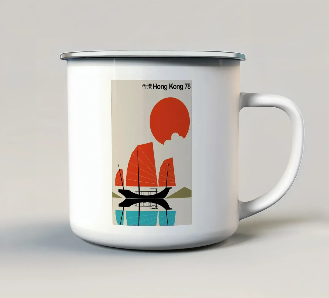 Hong Kong 78 taza de esmalte de Bo Lundberg