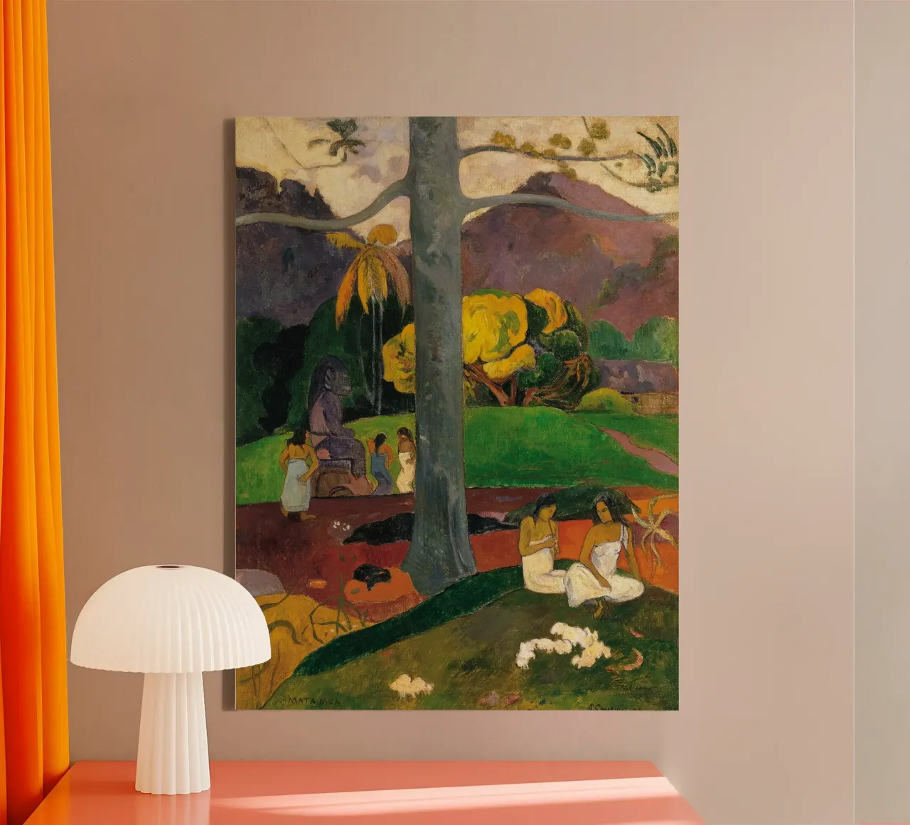 Paul Gauguin - Mata Mua tela con Cornice a cassetta da Timeless Artworks